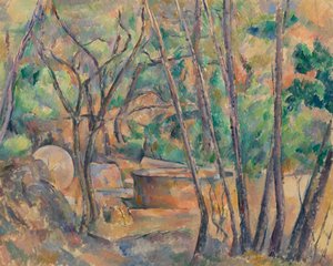 Millstone and Cistern Under Trees